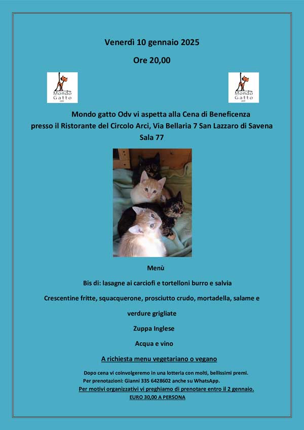 Cena sociale mondo gatto 2025